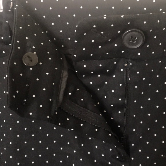 Lane Bryant black polkadotted cropped pants - Picture 2 of 7